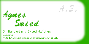 agnes smied business card